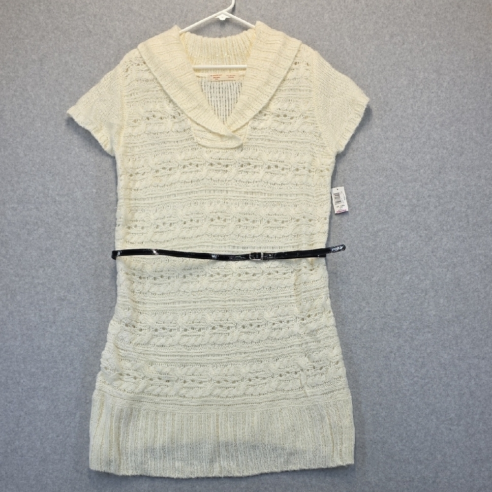 No Boundaries Cream Knit Sweater Tunic